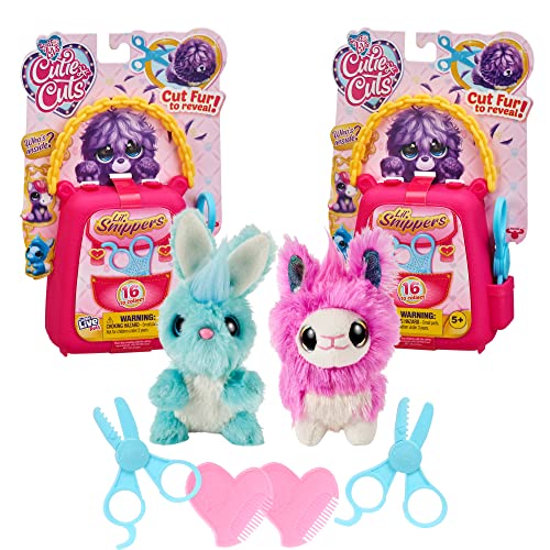Scruff-A-Luvs Little Live Pets Cutie Cuts Lil Snippers Twin Pack | Taglia Pelliccia, Rivela, Sposo E Amore Peluche Salvataggio, 30159