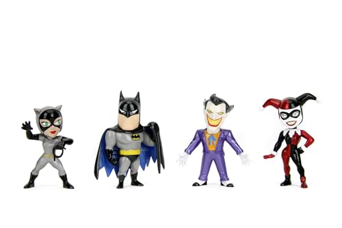 Jada Toys Dc Batman (1 Pezzo) - 1 Di 4 Personaggi Da Collezione In Metallo (Batman, Joker, Catwoman, Harley Quinn) Per Fan E Collezionisti A Partire D