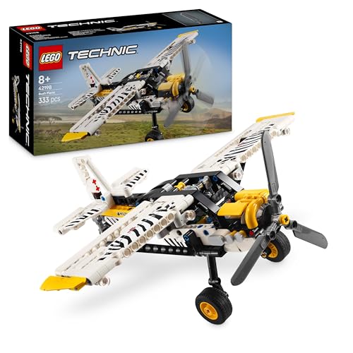 Lego Technic Aereo Bush, Aeroplano Giocattolo Da Costruire, Giochi Per Bambini E Bambine Da 8 Anni, Modellino Di Veicolo Con Elica Rotante, Ali Regola