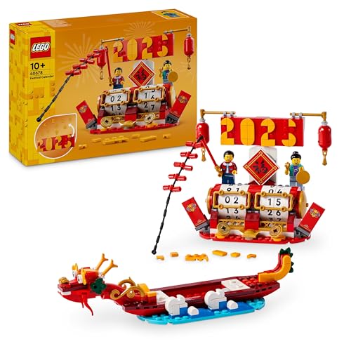 Lego Calendario Festivo, Giochi Creativi Per Bambini E Bambine, 2 Opzioni Di Costruzione: Capodanno Lunare E Festa Delle Barche Drago Giocattolo, Rega