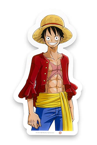 Teknofun - Licenza Ufficiale One Piece - Led Wall Neon Rufy 40 Cm - Decorazione Luminosa - Cavo Usb (Incluso) - Consegnato Con 2 Supporti - Per Bambin
