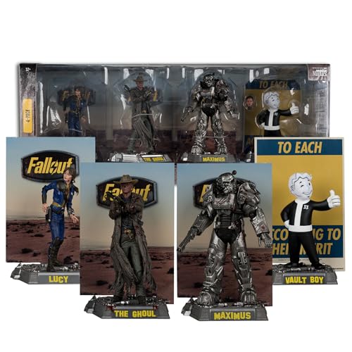 Mcfarlane Toys - Fallout Lucy, Maximus, The Ghoul & Vault Boy 6 "Posed Figure 4Pk