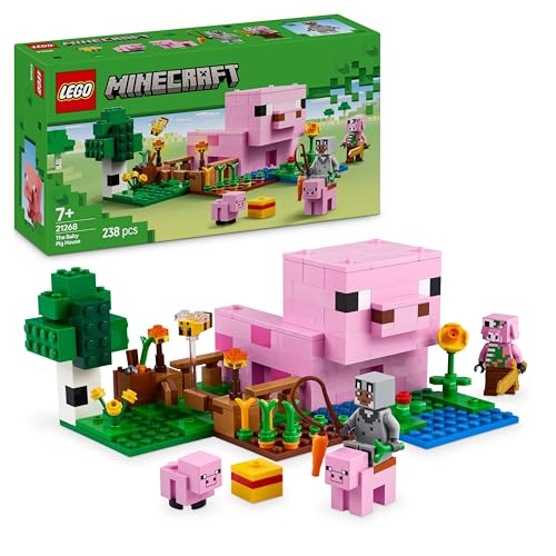 Lego Minecraft La Casa Del Maialino, Gioco Di Ruolo Per Bambini E Bambine Da 7 Anni In Su Con Personaggi, Animali Giocattolo E Fattoria Da Costruire,