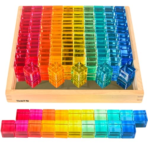 Tickit 73548 Vassoio Specchio Gem Cube