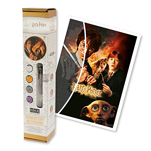 Diamantiny Harry Potter – Wizarding Art Medium La Camera Dei Segreti – Kit Crea Il Mosaico, Attività Crystal Art, Diamond Painting, 1 Tela 30 X 40 Cm
