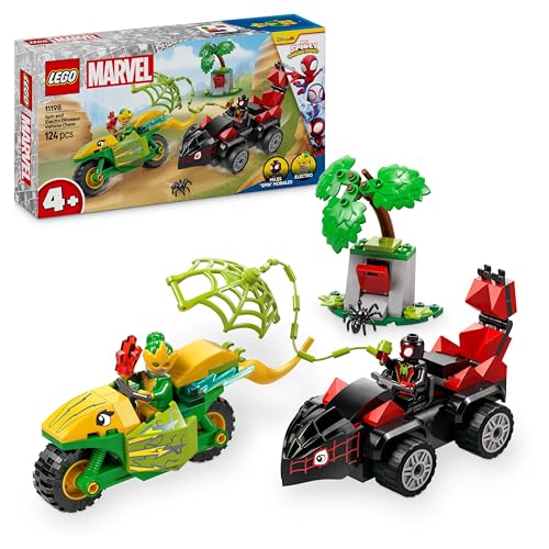 Lego Spidey E I Suoi Fantastici Amici Inseguimento Sui Dino-Veicoli Di Spin Ed Electro, Giochi Educativi E Di Ruolo Per Bambini E Bambine Da 4 Anni Da