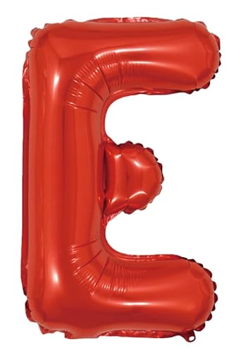 Palloncino Lettera E Rosso Metal 35Cm
