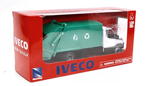 Iveco Daily Raccolta Rifiuti Bianco 1:36 - New Ray - Camion - Die Cast - Modellino