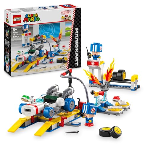 Lego Super Mario Kart : Officina Di Toad, Garage Giocattolo Con Macchina Da Costruire E 2 Personaggi Con Accessori, Giochi Per Bambini E Bambine Da 8