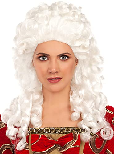 Funidelia | Parrucca Epoca Barocca Per Donna Barocco, Rivoluzione Francese, El 700 E 800, D'Epoca - Bianco, Accessorio Per Costume