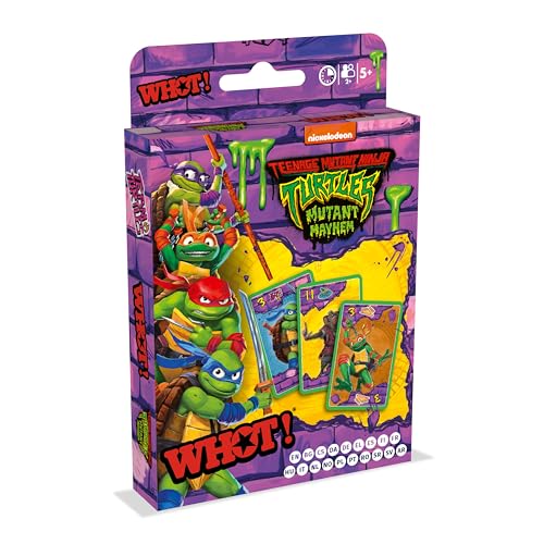 Waddingtons - Gioco Di Carte Numero 1 Teenage Mutant Ninja Turtles Whhot! Gioco Di Carte, A Turno, Forme Abbinate, Numeri E Personaggi, Tra Cui Raph D