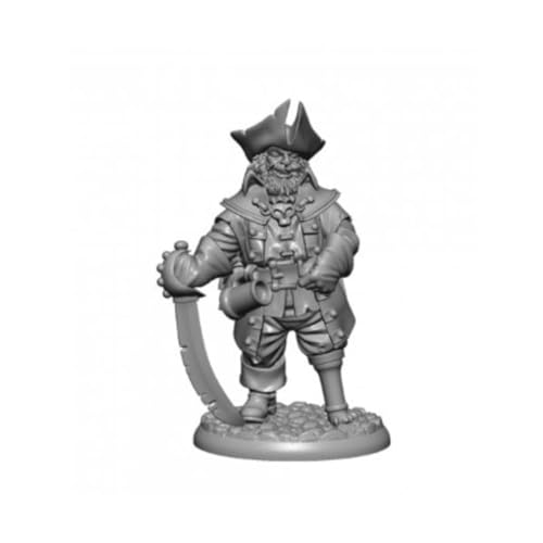 Reaper Ghost Pirate Captain Miniature 25Mm Scala Eroica Figura Ossa Nere Miniature