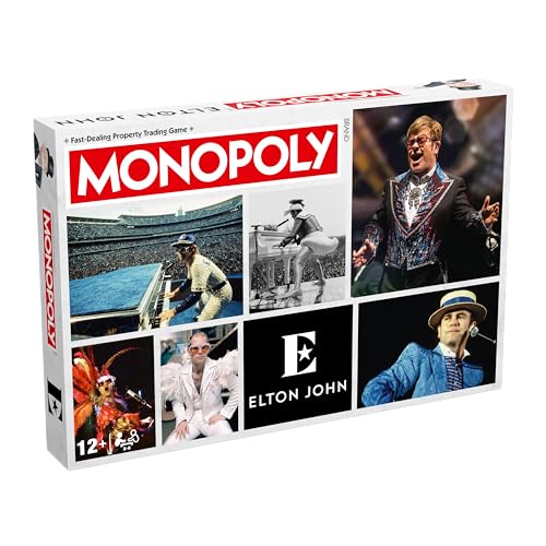 Winning Moves Elton John Monopoly Gioco Da Tavolo Familiy Game Perfetto Per 2-6 Giocatori Ed È Un Ottimo Regalo Per I Fan Dai 12 Anni In Su