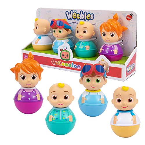 Giochi Preziosi Cocomelon - 4 Personaggi Della Linea Cocomelon In Formato Weebles Dondolano Sempre Ma Non Cadono Mai, Per Bambini A Partire Dai 18 Mes