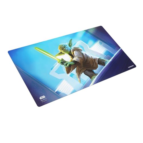 Star Wars Unlimited Yoda Prime Game Mat - Officially Licensed, Full-Color Printed, Playmat, Slip-Resistant 24" By 14" Rubber Mat, Compatible With Tcgs
