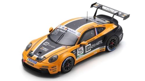 Modellino In Scala Spark Model Compatibile Con Porsche 911 Gt3 Cup N.25 Carrera Italia Champion 2023 L.T.Voorde 1:43 Modellino Scala Si025 241217