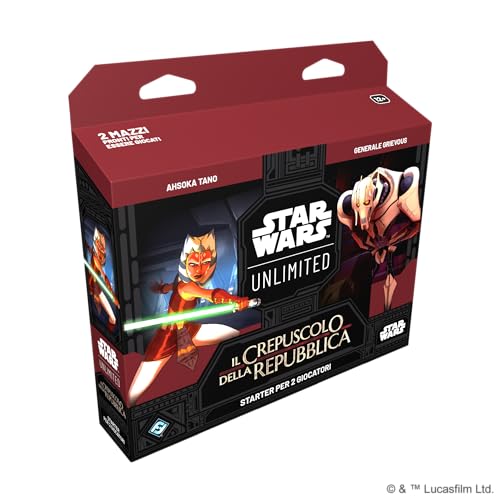 Star Wars: Unlimited Tcg Crepuscolo Della Repubblica Starter Set - Padroneggia Le Guerre Dei Cloni! Gioco Di Carte Collezionabili Per Bambini E Adulti