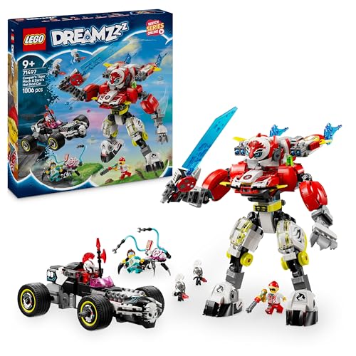 Lego Dreamzzz Mech Tigre Di Cooper E Bolide Di Zero, Gioco Di Ruolo Per Bambini E Bambine Da 9 Anni Con Veicoli Trasformabili Come Robot E Macchina Gi