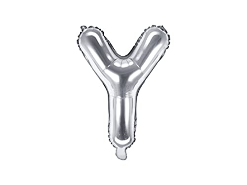 Palloncino Mylar A Forma Di Lettera Y Argento 35 Cm Compleanno Adulto Bambino