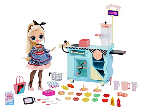 Lol Surprise Omg To-Go Diner Playset Con Oltre 45 Sorprese - Include Funzioni Di Cambio Colore E Bambola Alla Moda Esclusiva, Miss Sundae - Età: 4+ An