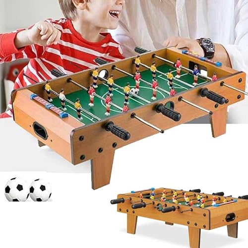 Bakaji Calcio Balilla Biliardino Da Tavolo In Legno Mdf Con Antiscivolo Stecche Cromate Omini Giocatori Barre Segna Punti E Porte Integrate 69 X 34 X