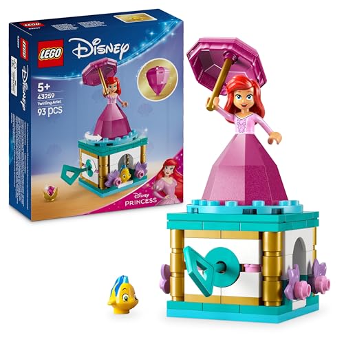 Lego ǀ Disney Princess Ariel Ballerina, Giochi Da Principesse Per Bambine E Bambini Da 5 Anni Con Supporto Girevole Per Mini Bambolina, Diamante E Per