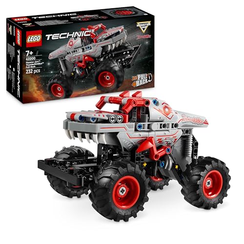 Lego Technic Pull-Back Thunderroarus, Monster Truck Giocattolo Da Costruire, Giochi Per Bambini E Bambine Da 7 Anni, Idea Regalo Di Compleanno Per I F