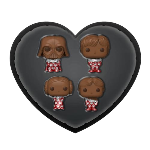 Funko Pocket Pop! Star Wars Valentines Box 4 Pack - Darth Vader - (Choc) - Portachiavi - Mini Figura In Vinile Da Collezione Novità Portachiavi - Riem