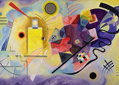 Ravensburger - Puzzle Kandinsky, Wassily Yellow, Red, Blue, 1000 Pezzi, Puzzle Arte Per Adulti E Ragazzi, Quadri Famosi Da Esporre, Idea Regalo Per Le