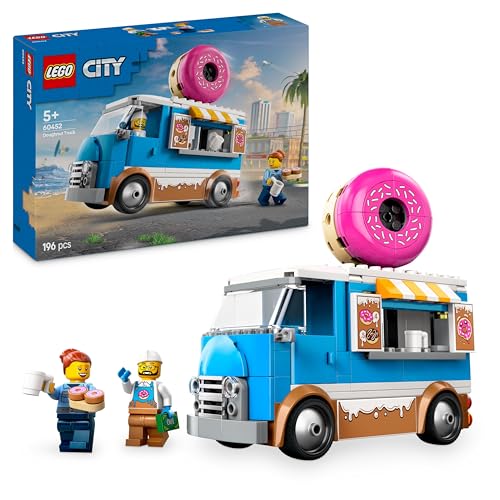 Lego City Furgone Delle Ciambelle Giocattolo Con 2 Minifigure - Giochi Con Le Costruzioni Per Bambini E Bambine Da 5 Anni In Su, Veicolo Con Stand Gas