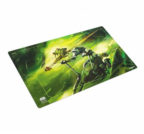 Star Wars Unlimited Speeder Bike Chase Prime Game Mat - Officially Licensed Full-Color Printed Playmat, Slip-Resistant 24" By 14" Rubber Mat Compatibl