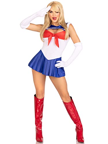 Leg Avenue Costume Da Marinaio Sexy Da Donna, 3 Pezzi, Con Gonna, Taglia S