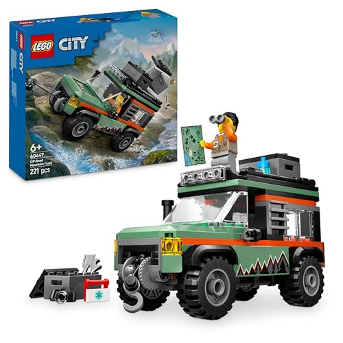 Lego City Fuoristrada Di Montagna 4X4 - Set Con Jeep Giocattolo Da Costruire, Giochi Per Bambini E Bambine Da 6 Anni In Su, Idea Regalo Per Compleanni