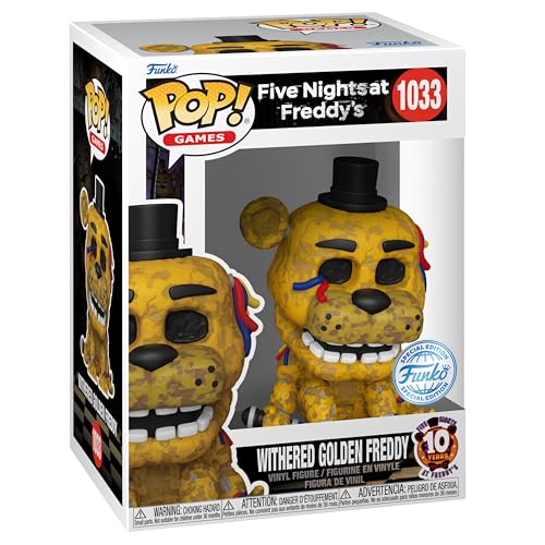 Funko Pop! Games: Five Nights At Golden Freddy'S (Fnaf) - Withered Gldn Frdy - Five Nights At Freddy'S - Figura In Vinile Da Collezione - Idea Regalo