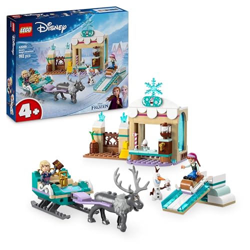 Lego ǀ Disney Frozen Avventura Sulla Slitta Di Anna Con Bancarella Per La Cioccolata Calda E Mini Bamboline Di Kristoff, Olaf E Sven, Giochi Da Princi