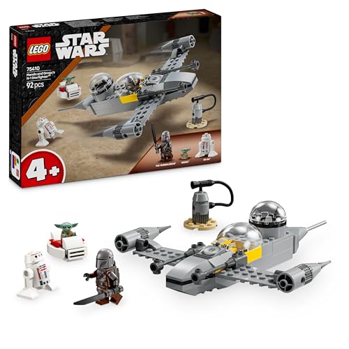 Lego Star Wars 75410 N-1 Starfighter Di Mando E Grogu Con I Personaggi Del Mandaloriano, 'Baby Yoda' E Droide R5-D4, Astronave Giocattolo E Stazione D