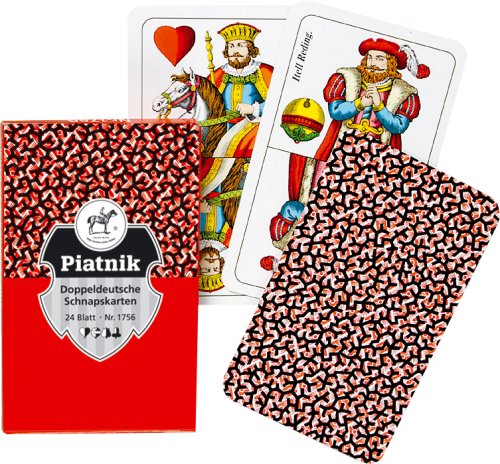 Piatnik 1756 "Schnapps Cards Flash, Doppio Gioco Di Carte Tedesco (24 Pezzi)