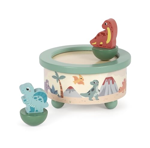Small Foot Carillon "Dino", Scatola Musicale Classica In Legno Fsc® 100% Certificato, Per Bambini Dai 3 Anni, 12628