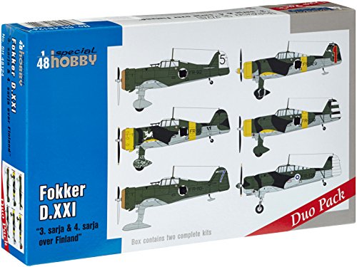 Modellino Aereo Fokker D.Xxi Duo Pack 3.Sarja & 4.Sarja (1,48)