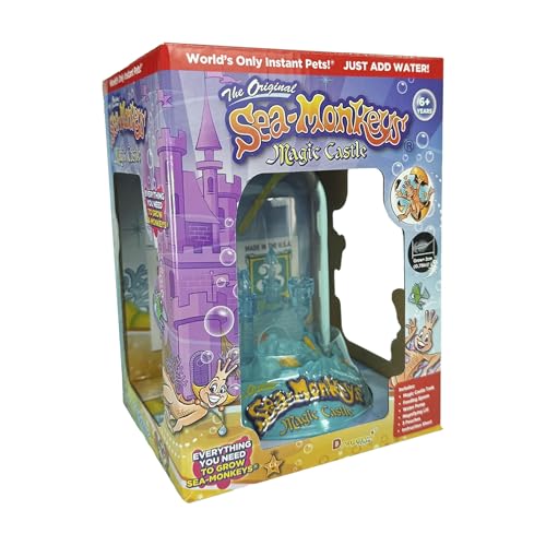 L'Originale Sea Monkeys - Magic Castle - Grow Your Own Pets Science Kit - Include Uova, Cibo E Depuratore D'Acqua (La Confezione Può Variare)