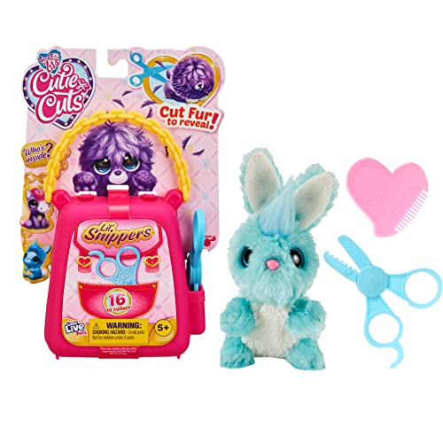 Scruff-A-Luvs Little Live Pets Cutie Cuts Lil Snippers Taglia Pelliccia, Rivelare, Sposo E Amore Peluche Salvataggio Animale Domestico 30161
