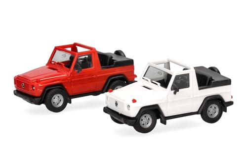 Herpa Kit Di Modellismo Minikit Puch G-Classe (W460) Cabrio, Miniatura In Scala 1:87, Pezzo Da Collezione, Kit Per Modellismo, Plastica, Colore: Bianc