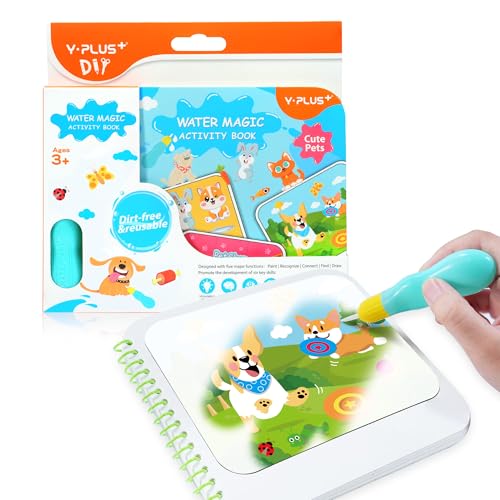 Yplus Libro Da Colorare Con Acqua Per Bambini, Libri Da Colorare Senza Disordine, Giocattoli Da Viaggio Per Bambini, Libro Magico Da Colorare Acqua Pe