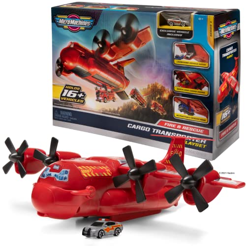 Micro Machines Playset Aereo Cargo Con 1 Veicolo Esclusivo – Collezione Di Auto Giocattolo Micromachine