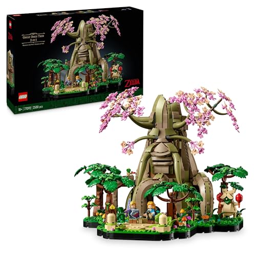 Lego The Legend Of Zelda Grande Albero Deku 2-In-1, Modellino Da Costruire Per Adulti Con I Personaggi Della Principessa E Di Link, Gadget Nintendo Da
