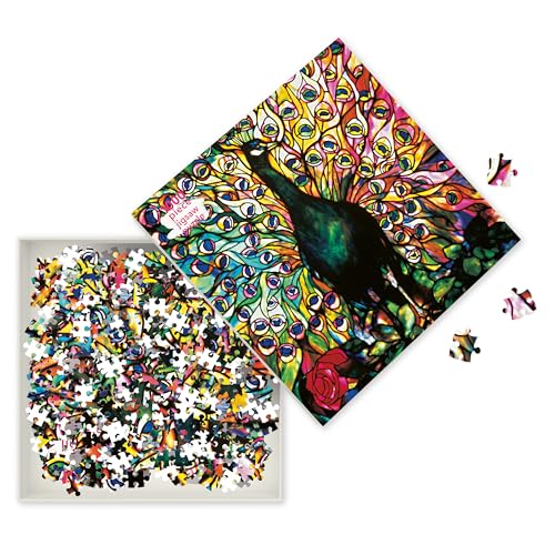 Adult Jigsaw Louis Comfort Tiffany - Displaying Peacock: 1000 Piece Jigsaw