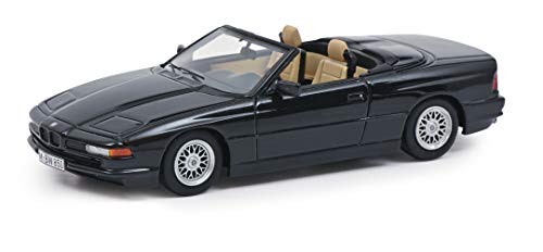 Schuco Bmw 850 Ci, Cabriolet, Interno Beige, Modellino Auto, Scala 1:43, Resina, Edizione Limitata 500, Nero Metallizzato, 450914900