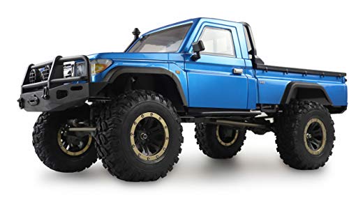Amewi 22469 Amxrock Rcx8P Scale Crawler Pick-Up 1:8, Veicolo Radiocomandato, Rtr, Blu