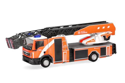 Herpa Modello Camion Man Tgm Con Scala Dlk Berliner Feuerwehr, Miniatura In Scala 1:87, Pezzo Da Collezione, Made In Germany, Plastica