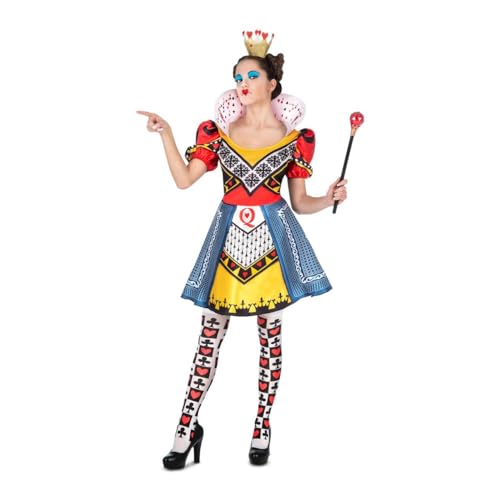 Viving - Costume Regina Di Cuori Fascia Con Corona, Vestito E Collant Taglia L (1)